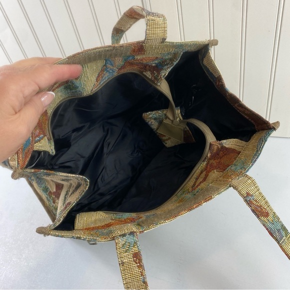 Vintage Jade Horse Equestrian Theme Shoulder Tote Bag - Picture 8 of 13